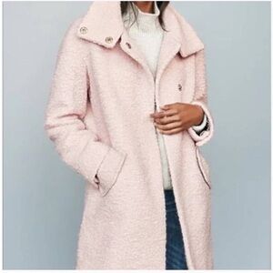 Eliza J Pink Blush Boucle Wool Coat Size 6